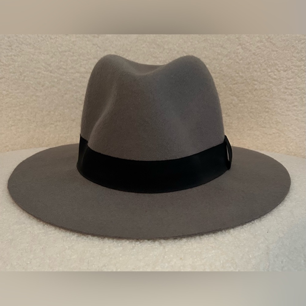 Gray and Black Felt Fedora
